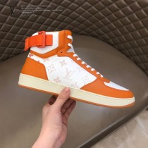 LV Rivoli男士秋冬老花拼色高幫運動鞋