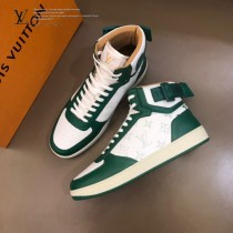 LV Rivoli男士秋冬老花拼色高幫運動鞋
