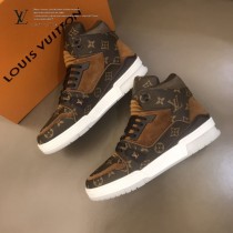 LV 原單 頂級爆款 老花trainer高幫運動鞋