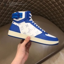 LV Rivoli男士秋冬老花拼色高幫運動鞋