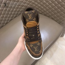 LV 原單 頂級爆款 老花trainer高幫運動鞋