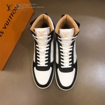 LV Rivoli男士秋冬老花拼色高幫運動鞋