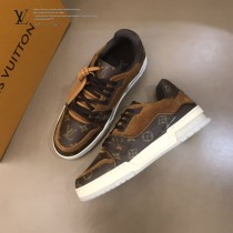 LV 原單 頂級爆款 老花trainer低幫運動鞋