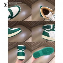 LV Rivoli男士秋冬老花拼色高幫運動鞋