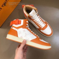 LV Rivoli男士秋冬老花拼色高幫運動鞋