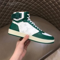 LV Rivoli男士秋冬老花拼色高幫運動鞋