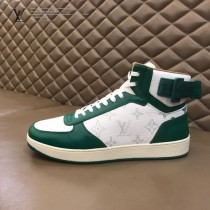 LV Rivoli男士秋冬老花拼色高幫運動鞋