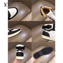 LV Rivoli男士秋冬老花拼色高幫運動鞋