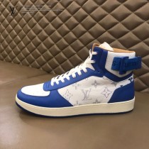 LV Rivoli男士秋冬老花拼色高幫運動鞋