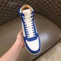 LV Rivoli男士秋冬老花拼色高幫運動鞋