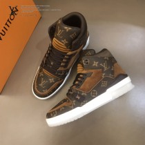 LV 原單 頂級爆款 老花trainer高幫運動鞋