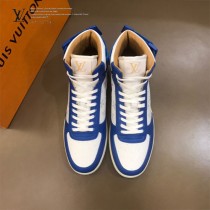 LV Rivoli男士秋冬老花拼色高幫運動鞋
