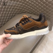 LV 原單 頂級爆款 老花trainer低幫運動鞋