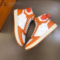 LV Rivoli男士秋冬老花拼色高幫運動鞋
