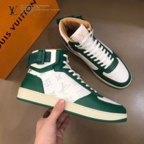 LV Rivoli男士秋冬老花拼色高幫運動鞋