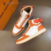 LV Rivoli男士秋冬老花拼色高幫運動鞋