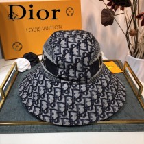 Dior迪奧官網新漁夫帽 字母印花logo 大帽檐遮陽帽，爆款漁夫帽