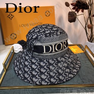 Dior迪奧官網新漁夫帽 字母印花logo 大帽檐遮陽帽，爆款漁夫帽