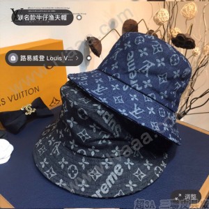 LV路易威登 牛仔漁夫帽 superme聯名新品，官網同步上線