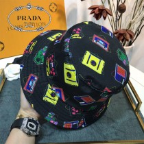 普拉達PRADA新款印花漁夫帽，原單代購版本，百搭新款
