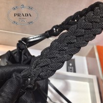 1BZ038 PRADA普拉達原單新款水桶 尼龍編織繩桶包
