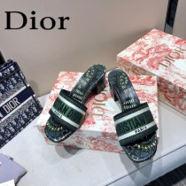 Dior-05  代購頂級春夏膠囊系列立體刺繡度假字母拖