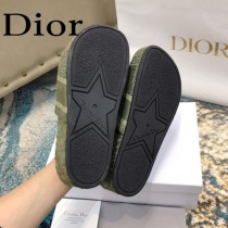 Christian Dior-05  20ss老花刺繡棉布拖鞋