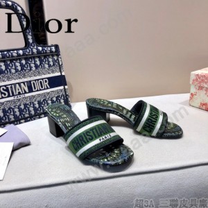 Dior-04  代購頂級春夏膠囊系列立體刺繡度假字母拖