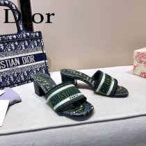Dior-05  代購頂級春夏膠囊系列立體刺繡度假字母拖