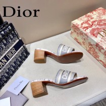 Dior-03  代購頂級春夏膠囊系列立體刺繡度假字母拖