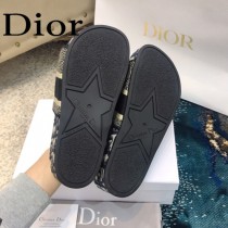 Christian Dior-04  20ss老花刺繡棉布拖鞋