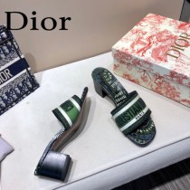 Dior-04  代購頂級春夏膠囊系列立體刺繡度假字母拖
