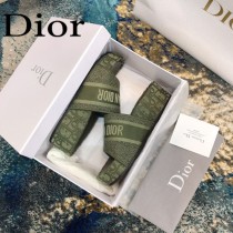 Christian Dior-05  20ss老花刺繡棉布拖鞋