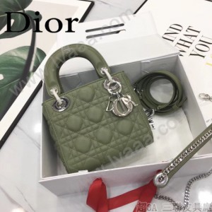 DIOR迪奧-018 原版皮3格DiorLady戴妃包 鏈條120cm 可調節皮肩帶