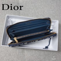 迪奧 原版皮 Dior 拉鏈錢包