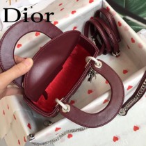DIOR迪奧-012 原版皮3格DiorLady戴妃包 鏈條120cm 可調節皮肩帶
