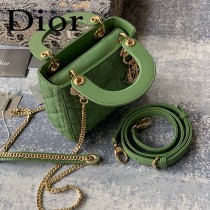 DIOR迪奧-01 原版皮3格DiorLady戴妃包 鏈條120cm 可調節皮肩帶