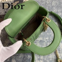 DIOR迪奧-01 原版皮3格DiorLady戴妃包 鏈條120cm 可調節皮肩帶
