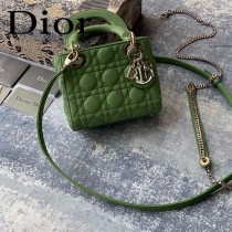 DIOR迪奧-02 原版皮3格DiorLady戴妃包 鏈條120cm 可調節皮肩帶