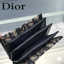 DIOR-01 迪奧原版皮SADDLE DIOR OBLIQUE 新款老花小卡包