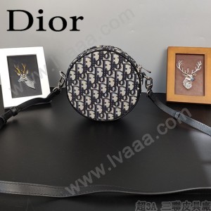 DIOR迪奧原版皮oblique圓餅包斜挎