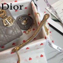 DIOR迪奧-011 原版皮3格DiorLady戴妃包 鏈條120cm 可調節皮肩帶