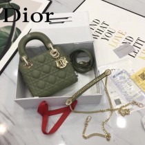 DIOR迪奧-019 原版皮3格DiorLady戴妃包 鏈條120cm 可調節皮肩帶
