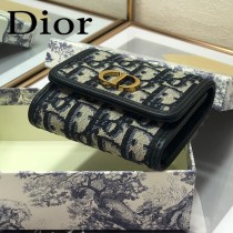 DIOR迪奧原版皮30 Montaigne蒙田三折錢包