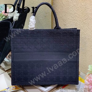 DIOR迪奧-01 原版皮新款刺繡Dior Book Tote購物袋手提包
