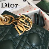 DIOR迪奧-010 原版皮3格DiorLady戴妃包 鏈條120cm 可調節皮肩帶