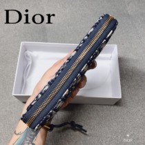 迪奧 原版皮 Dior 拉鏈錢包