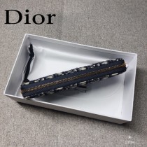 迪奧 原版皮 Dior 拉鏈錢包