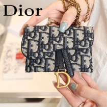 迪奧 原版皮 Dior最新款的鏈條小錢包