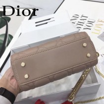 DIOR迪奧-017 原版皮3格DiorLady戴妃包 鏈條120cm 可調節皮肩帶